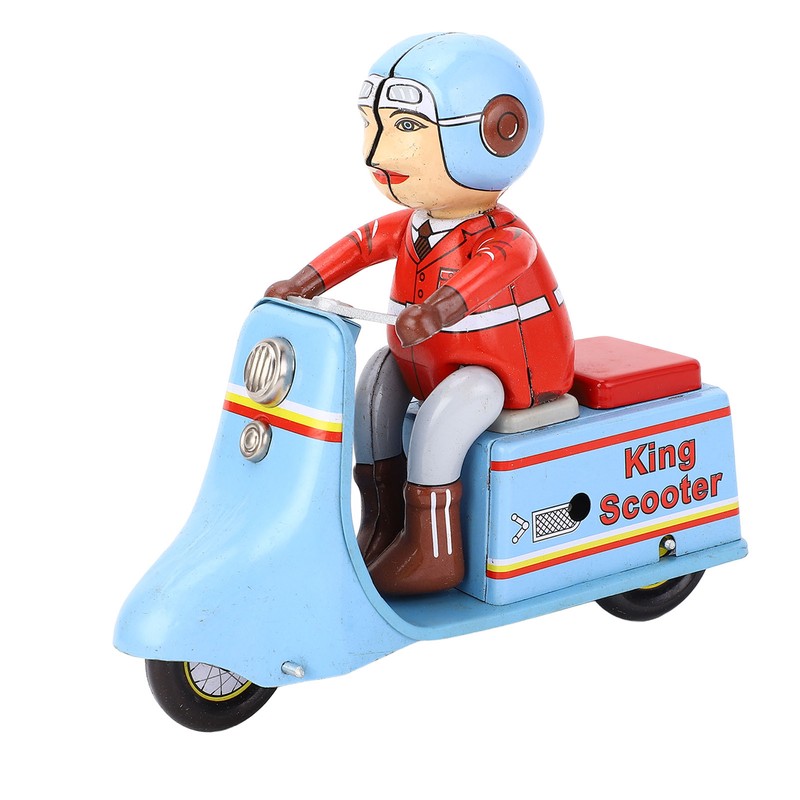 Clockwork Scooter Motorcycle Retro Decorative Metal Wind Up Motorcycle Mechanical