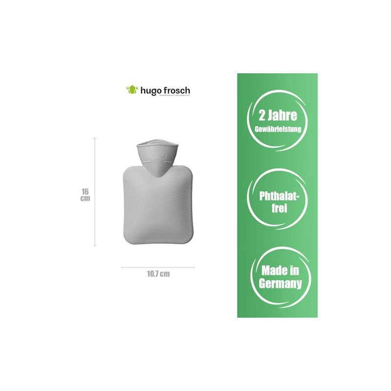 Hugo Frosch Mini Hot Water Bottle 0.2L - Travel Hand