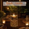 Sandraheer 16 Pack Glass Cylinder Vases with 24 Floating Candles
