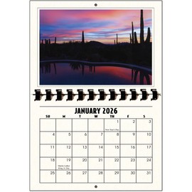 Photographer's Edge, 2026 Wall Calendar, Photo Mount Wall Calendars for Horizontal 4x6 Photos, 3 Pack