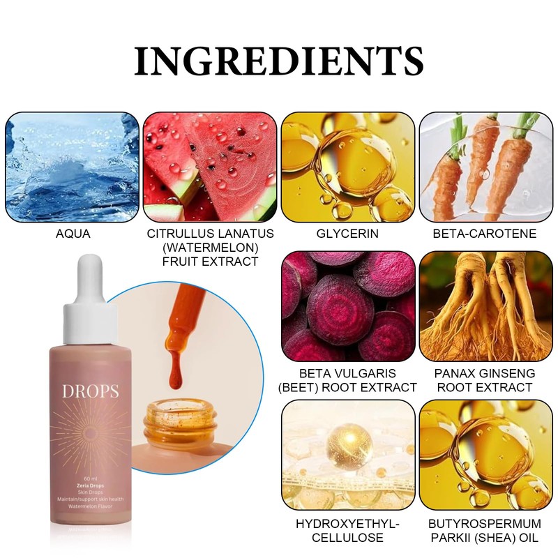 Tanning Drops Soothe,Sunless Tanning Drops Moisturizing,Long Lasting,Enhancing Your Natural Skin