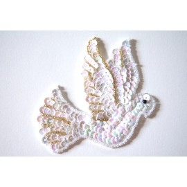 Unbranded White Sequin/Bead/Go