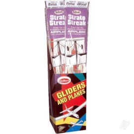 Guillow's Guillows Strato Streak Balsa Glider Rubber Band Powered 9 to 16 Inch Wingspan