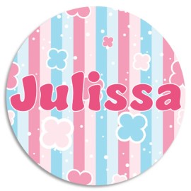 Kiwi Gifts Julissa - 100 Pack Circle Stickers 3 Inch  Name Tag Water Bottle School Supplies
