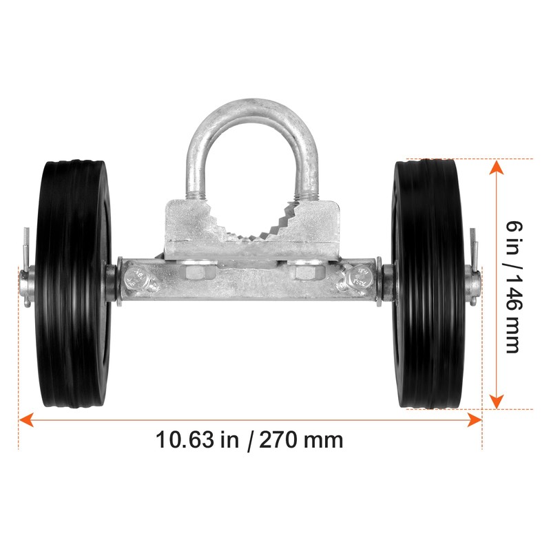 Happybuy Sliding Gate Kit, 6” Rolling Gate Hardware Kit, Universal