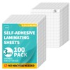 Binditek 100 Pack Self-Adhesive Laminating Sheets, 9.25 x 12 Inches
