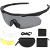 Feyachi Shooting Glasses with 3 Interchangeable Lenses, Anti-Fog and Scratch