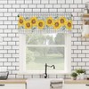 Kitchen Curtains Valances for Windows Summer Yellow Sunflower Gray Plaid