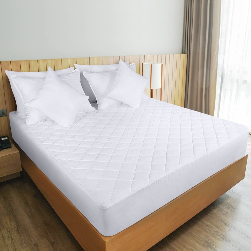 Utopia Bedding Quilted Fitted Mattress Pad, King Size, Elastic Fitted