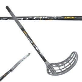 FAT PIPE Floorball Floorball Stick Zack 27 ORC Black/Silver/Grey - IFF Certified, with ORC Shovel/Trowel (Shaft Length 101 cm, Right Hand Top / Left Support)