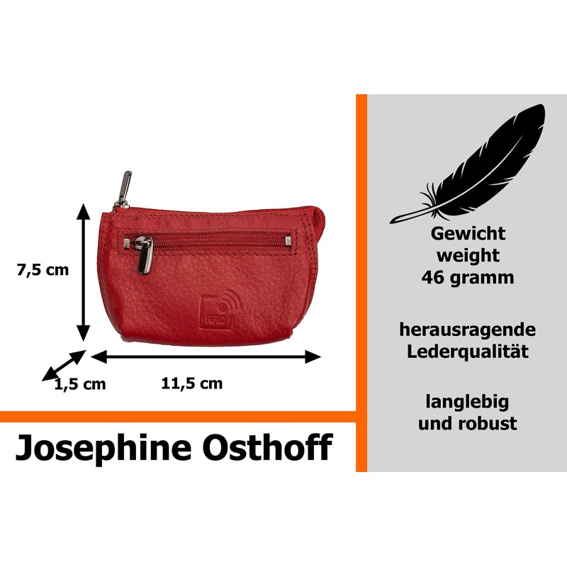 Josephine Osthoff MAXX Key Case Coin Pocket in Real Leather
