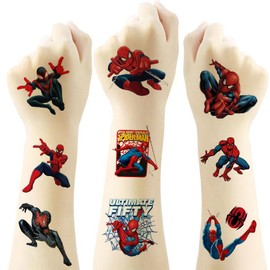 40Sheets Spider Temporary Tattoos for Kids,Cartoon Spider Temporary Tattoos Gift For Fan Birthday Party Decorations for Girl Boys Home Activity Class Prizes Carnival Christmas Rewards
