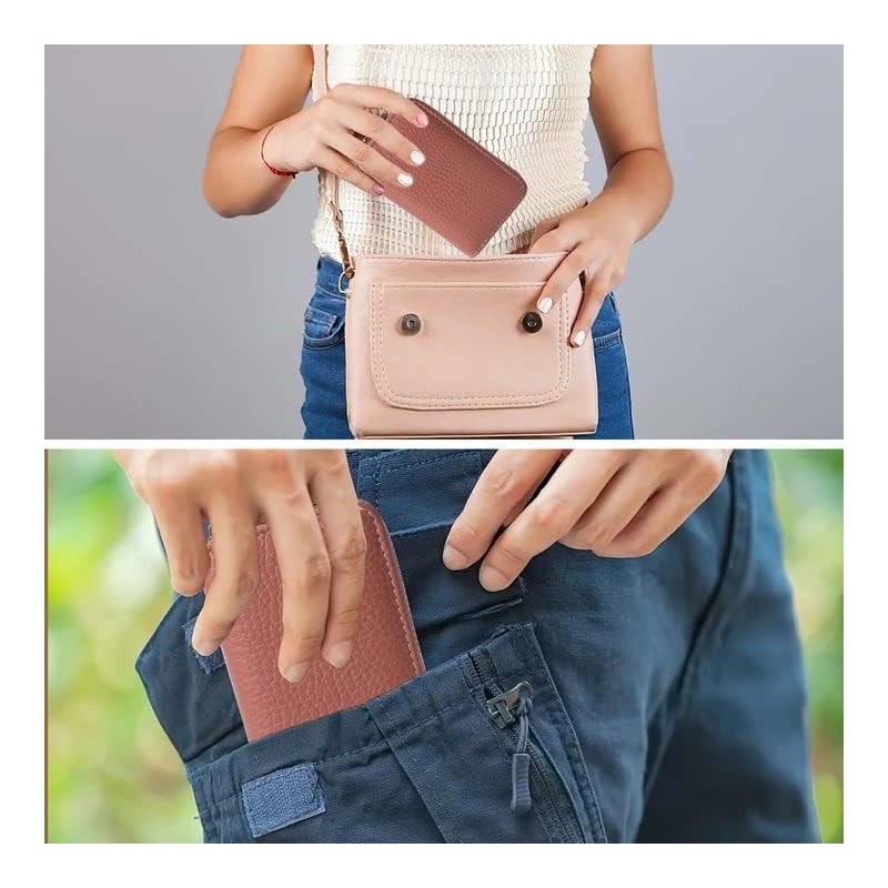 ProChosen Credit Card Holder Wallet,RFID Blocking Small Wallets Genuine Leather