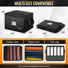 DEEGO Fireproof Document Box, Water-Resistant File Organizer Box with Lock