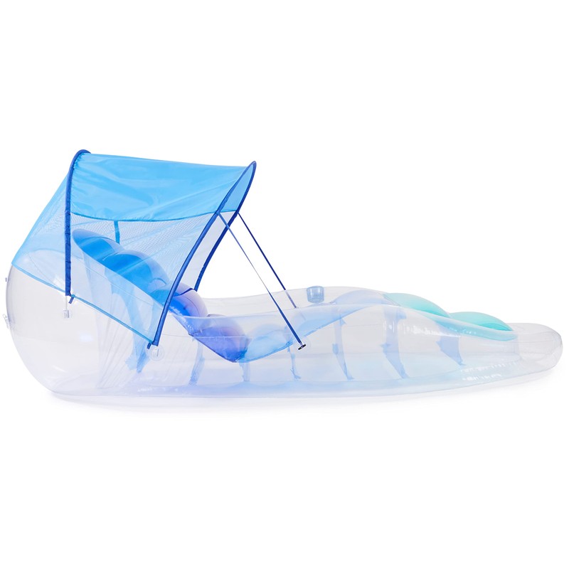 Swimways Dry Float Shadester Pool Float, Translucent Inflatable Recliner Chair