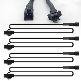 4PCS 78.74 inch 2-Pin Extension Wire Cable Cord Set for Pure White Rock Lights Kit 4/8/12/16Pods, Square Snap-in Connect