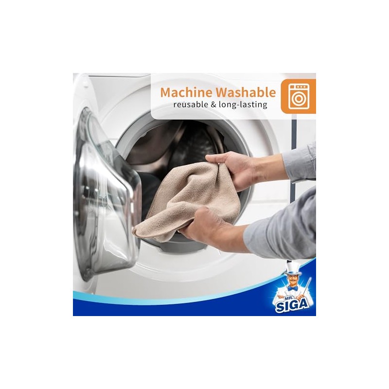 MR.SIGA Paños de Limpieza de Microfibra, Toallas de Microfibra Multiusos,