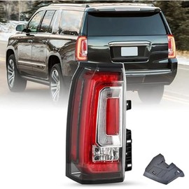 Fit for 2015-2020 GMC Yukon/Yukon XL (submodel: Denali SLE SLT) LED Tail Light Assembly Replacement Outer Rear Taillight with bulbs and Wiring Harness LH (Left Driver Side)