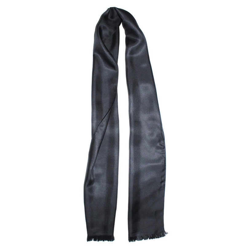 Royal Silk Dashing Black Silk Aviator Scarf Pure 100% Silk
