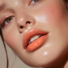 Milky Moon London Squalane-Infused Hydrating Lip Butter – Juicy, Ultra Moisturizing, Glossy Balm for Soft, Plump Lips (Apricot)