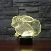 SUPERRUIDALONG 3D うさぎ リモコン 16色 ナイトライト イリュージョン アクリル LED テーブル
