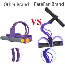 FateFan Multifunction Tension Rope 6-Tube Elastic Resistance Band Yoga Fitness Training