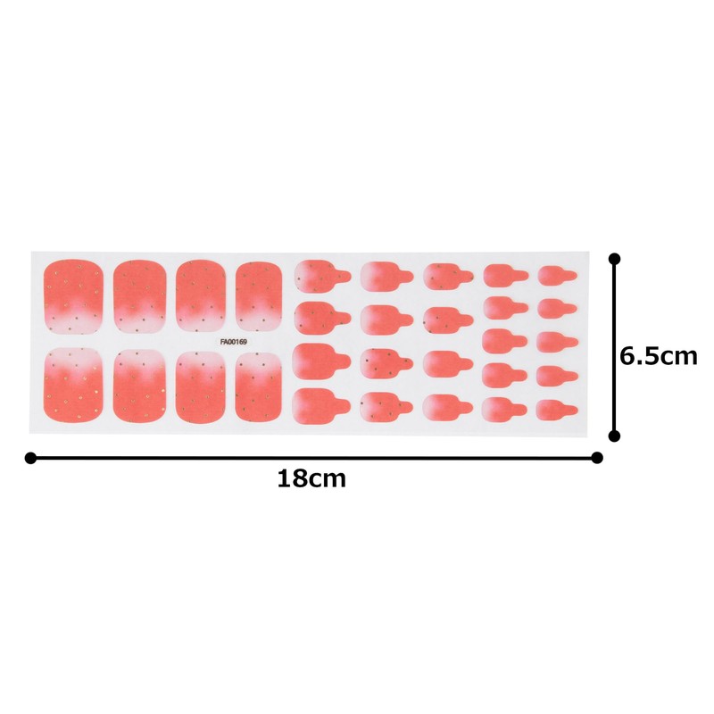 ZINIPIN FA00169 Foot Nail Sticker, Tropical Red