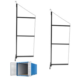 KUAFU 60 1/2" X 22 1/8" Container Shelving Shelf Bracket Universal for Shipping Container Hang & Hook Shelving Brackets Storage Cargo Shelves -2PCS