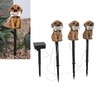 LED Solar Garden Light Puppy Dog Statue Welcome Lamp Solar