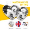 Awesome 2 x Heart Stickers 10 cm - BW -