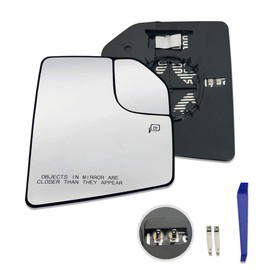 Ouchebang Compatible with Ford F150 Right Passenger side Mirror Glass Replacement Power Heated Towing Mirrors,View Mirror Glass with Blind Spot, Backing Plate, FL3Z-17K707-A, 2015-2021