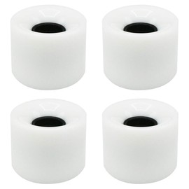 SanDoll Skateboard Soft Wheels Set of 4 Wheels 78A Hardness (White)
