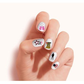 Army Wife nail art decals clear vinyl Peel and Stick nail decals (NOT Waterslide) by One Stop Nails. Set of 64.