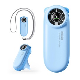 Diveblues Handheld Portable Turbo Fan, 4000mAh USB Rechargeable Pocket Fan, Up to 16 Hours, Hand Fan with 5 Speeds Powerful Cooling for Travel/Summer/Outdoor/Lash/Purse