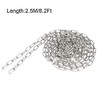 sourcing map Stainless Steel 304 Hardened Proof Coil Chain 2.5m