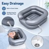 Portable Inflatable Shampoo Basin with Neck Support & Drain Hose