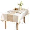 UWWGKK Linen Tablecloths for Rectangle Tables, Waterproof Tablecloth Advanced Waterproofing