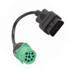 9 Pin Male Head to 16 Pin OBD2 Truck Diagnostic