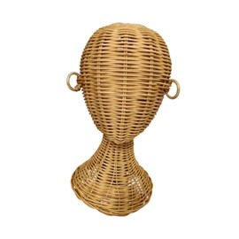 perfeclan Manikin Display Head Hut Head Display Head Fashion Tragbares Perücken -Perücken Display -Anzeigemodell für Heimsalon und Reisen, Braun