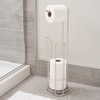 iDesign Classico Metal Toilet Tissue Roll Reserve Organizer for Bathroom,