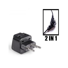 OREI USA to Switzerland Plug Adapter - Type J Adapter Compatible with Switzerland, Rwanda, Liechtenstein - 2 in 1 Swiss Plug Adapter - CE Certified - RoHS Compliant - 2 Pack - Black Color
