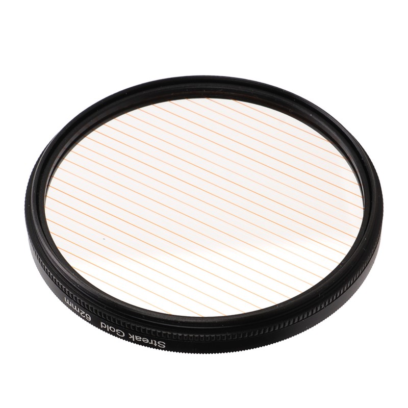Gold Streak Digital Camera Lens Filter Antiscratch Optical Glass Aluminum