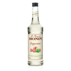 Monin - Zero Calorie Natural Peppermint Flavoring, No Sugar, Refreshing Mint Flavored Beverage Flavoring, Coffee Flavoring, Simple Syrup & Flavoring for Cocoas, Martinis, & More, Clean Label (750 ml)