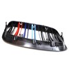 XOPIYAO Grille M Color Double Slats Gloss Black Grill Compatible