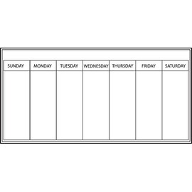 WallPops WPE98895 Whiteboard Weekly Calendar, White & Off-White
