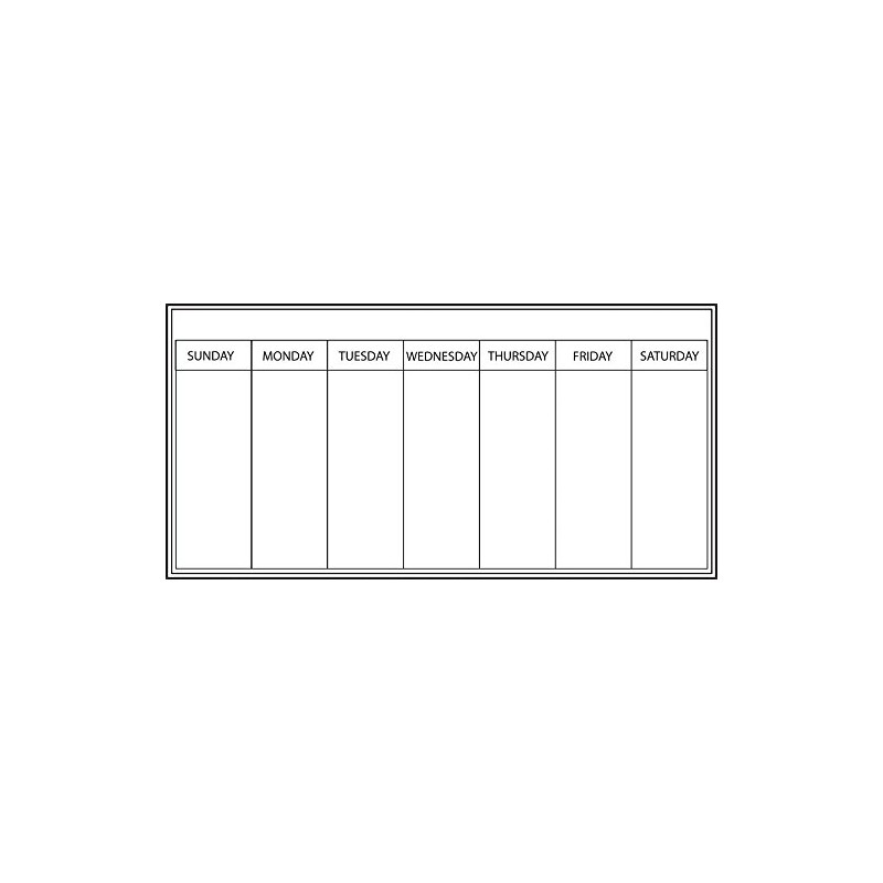WallPops WPE98895 Whiteboard Weekly Calendar, White & Off-White