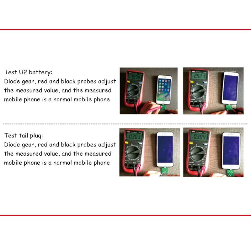 Acxico 3Pcs/Set Mobile Phone Battery Power Charging Dock Flex Tester