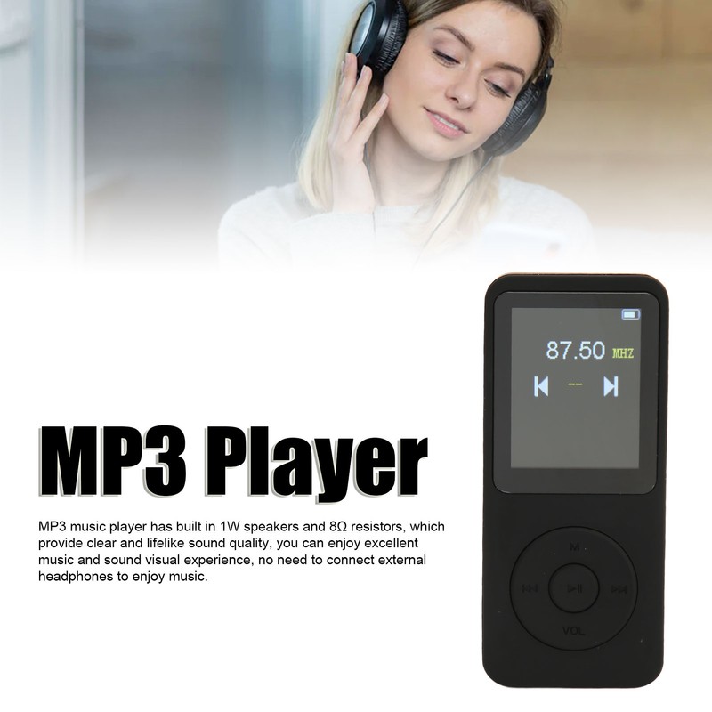 MP3 Player with Bluetooth 5.0 1W 8Ω HD Speaker FM