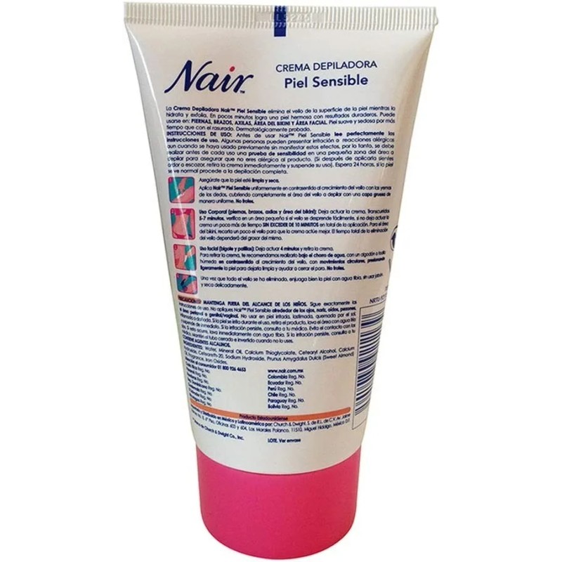 Nair Crema Depilatoria Sensible Aceite De Almendras 150ml