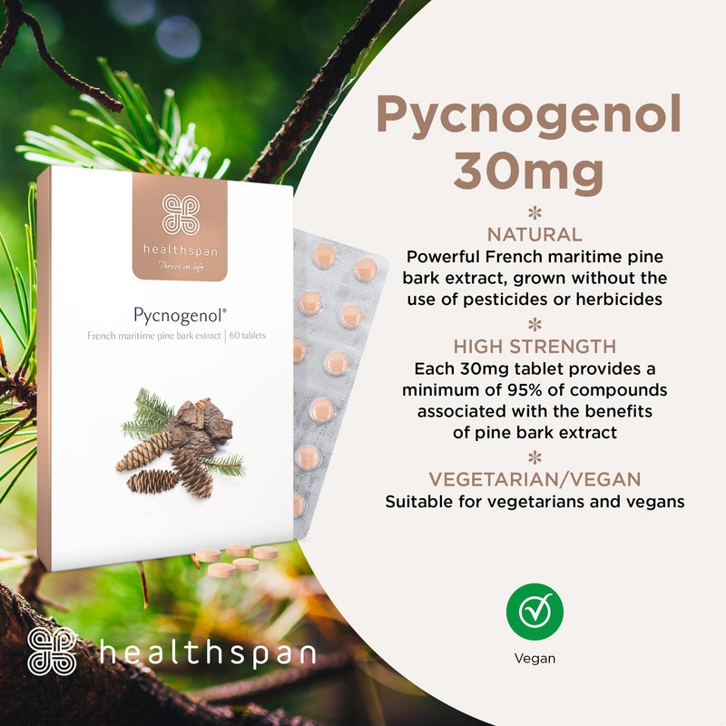 healthspan Healthspan Pycnogenol 30mg (60 Tablets) | French Maritime Pine
